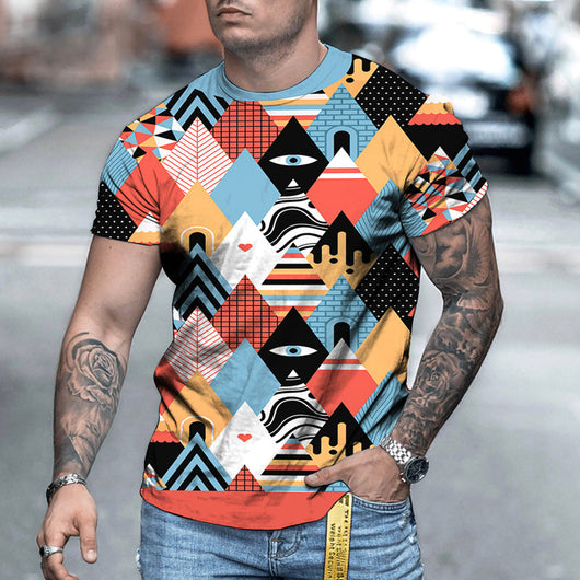 Playera Retro Camuflaje con Estampado Digital 3D - Image 4
