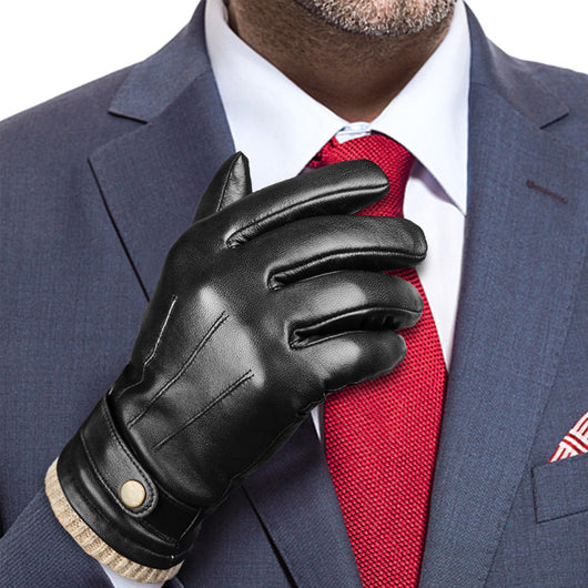 Guantes de Invierno en Cuero Genuino con Forro de Terciopelo - Image 8