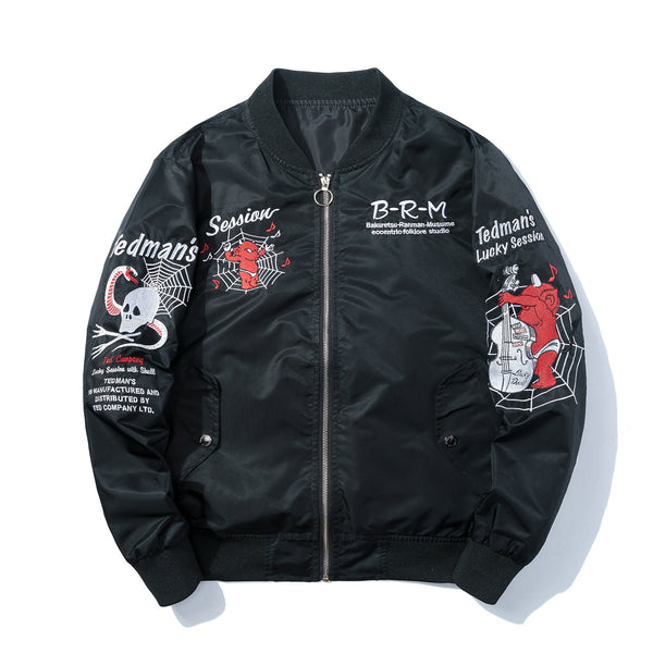Chaqueta Bomber Bordada para Hombre