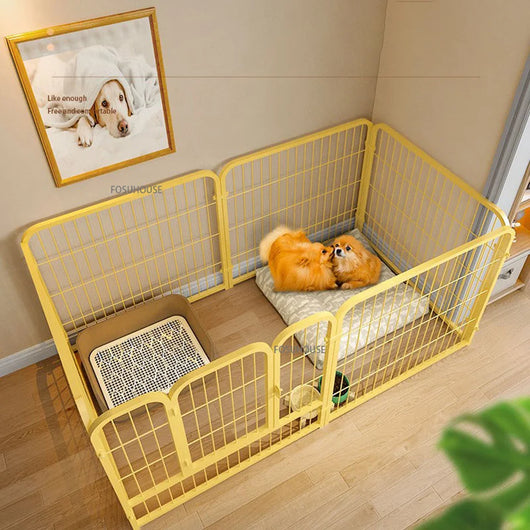 Corral Moderno de Hierro para Perros Pequeños y Medianos - Puerta de Aislamiento Interior - Image 10