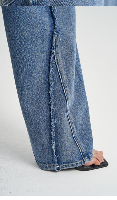 Pantalones Vaqueros Azul Desteñido Holgados Premium para Mujer - Image 10