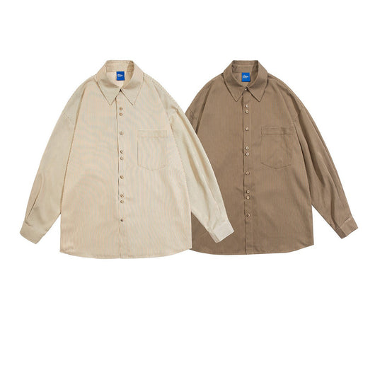 Camisa Suelta de Rayas Verticales para Hombre - Versátil y Cómoda - Image 13