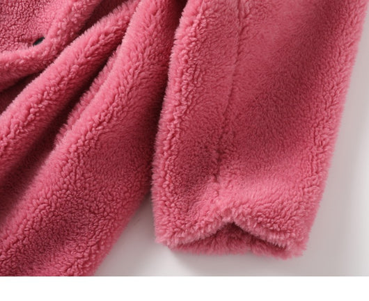 Abrigo Largo de Lana de Oveja con Pelaje Teddy para Mujer - Image 9