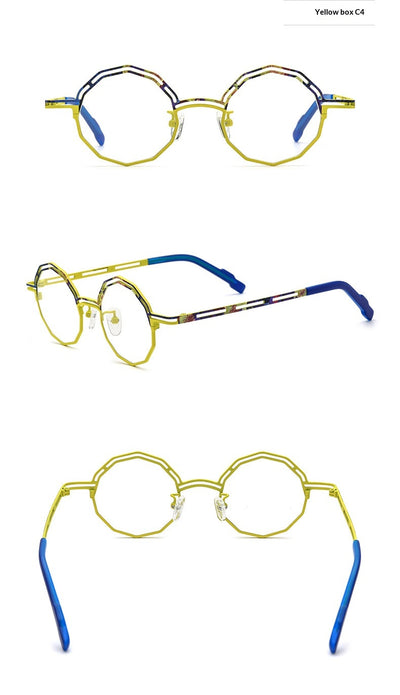 Armazón de Gafas Multimaterial Ultraligero en Titanio Puro para Miopía - Image 16