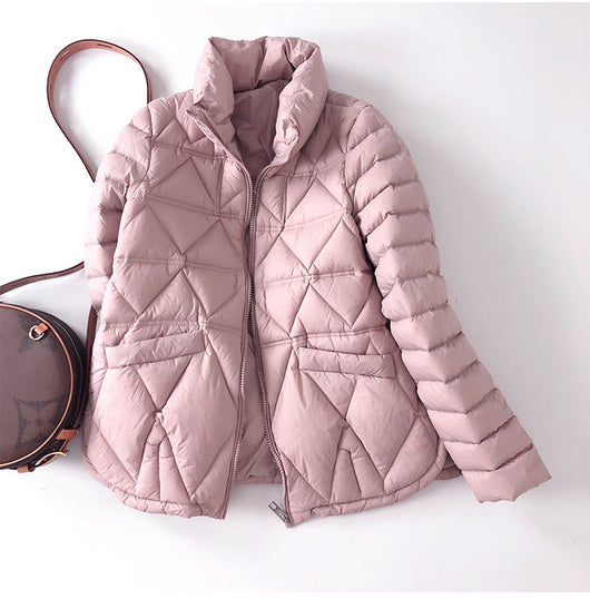 Chaqueta Ligera de Plumón de Pato Blanco - Estilo Casual Elegante - Image 4