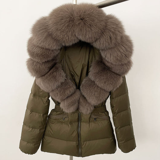 Chaqueta Acolchada Corta Ajustada para Mujer con Forro de Piel - Image 17
