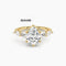 Light Luxury S925 Sterling Plateado Inlaid Moissanite D Color 1 Karat Ring US Tamaño 5 Water Drop