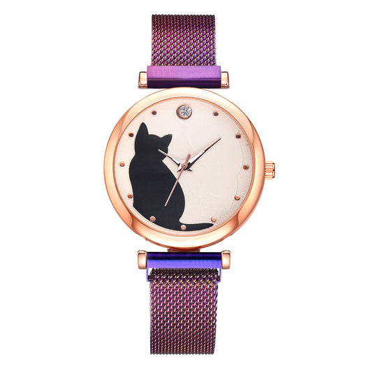 Reloj de Cuarzo para Mujer con Diseño de Gato y Pulsera Coordinada - Image 26