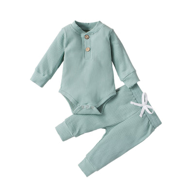 Conjunto de Enterizo y Pantalón de Cuello Alto para Niños y Niñas - Image 8