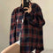 Camisa Cuadriculada Suelta y Fresca para Mujer