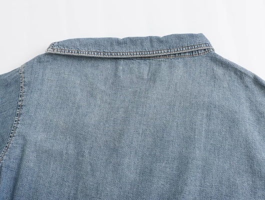 Camisa Denim Asimétrica Casual para Mujer - Image 14