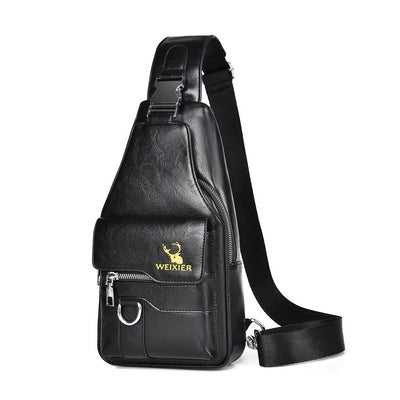 Bolsa de Pecho Retro para Hombre - Gran Capacidad Impermeable - Image 5