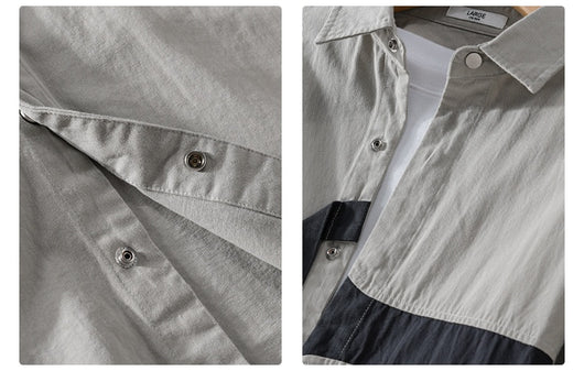 Camisa Estampada de Manga Larga Hombre Corte Relajado - Image 16