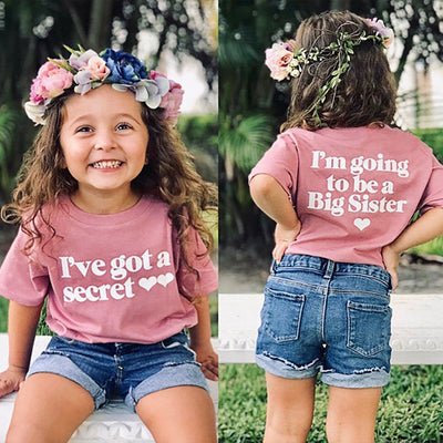 Camiseta Infantil Estampado Corazón y Letras
