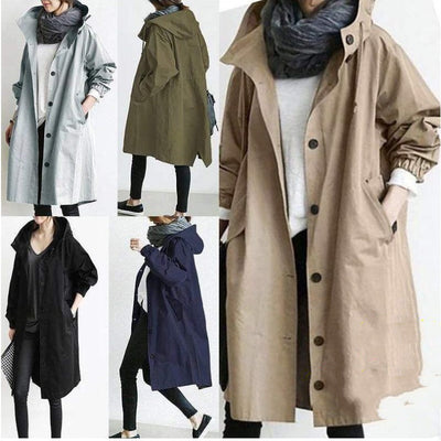 Chamarra Cortaviento Casual para Mujer - Manga Larga Ajustada a la Cintura