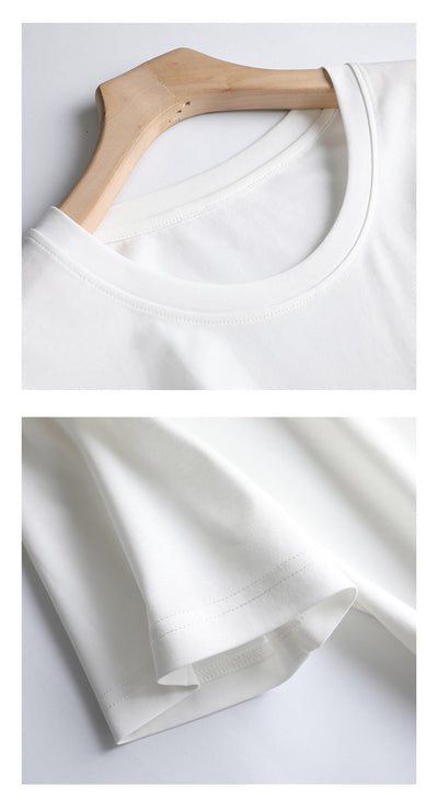 Blusa de Algodón Suelta Cuello Redondo Color Liso para Mujer - Image 10