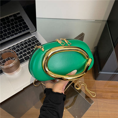 Bolsa Pequeña Vintage con Cadena de Metal y Mochila Crossbody