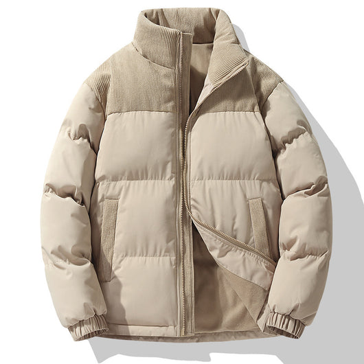 Abrigo Acolchado Unisex de Cuello Alto para Invierno