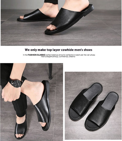 Sandalias Casuales de Cuero para Hombre - Comodidad de Verano - Image 8