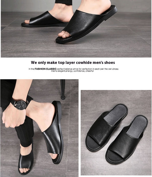Sandalias Casuales de Cuero para Hombre - Comodidad de Verano - Image 8