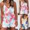 Shorts con Tirantes Estampado Tie-Dye para Mujer