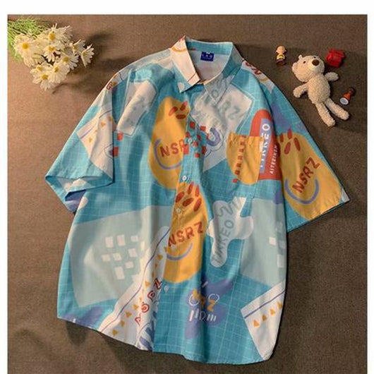 Camisa Floral para Pareja Estilo Hong Kong - Top Japonés Unisex - Image 16