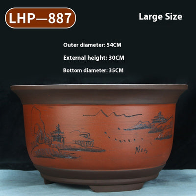Maceta Cerámica Púrpura Grande 60cm para Árboles y Plantas Antiguas - Image 23