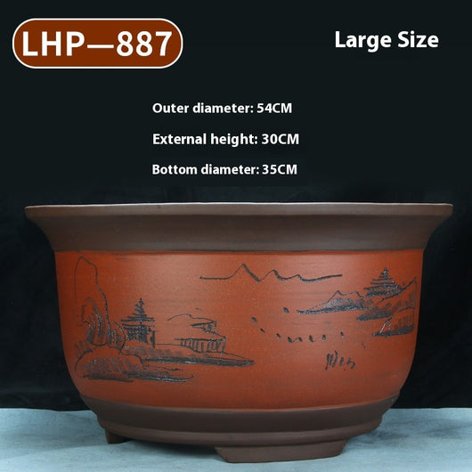 Maceta Cerámica Púrpura Grande 60cm para Árboles y Plantas Antiguas - Image 23