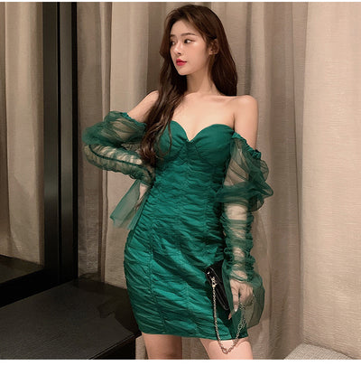 Vestido de Gasa con Mangas Abullonadas - Image 20