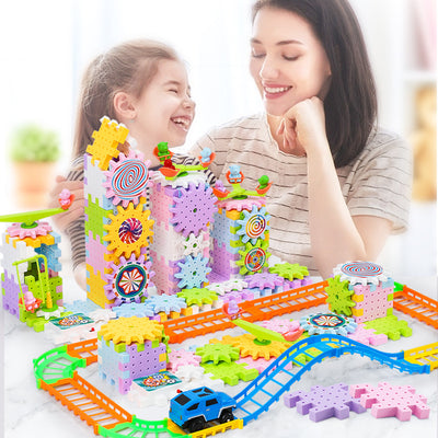 Bloques de Construcción Eléctricos con Piezas Grandes - Set Puzzle 3-6 Años