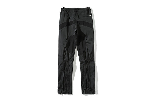 Pantalones Casuales con Cierre Trasero y Costura de Nylon