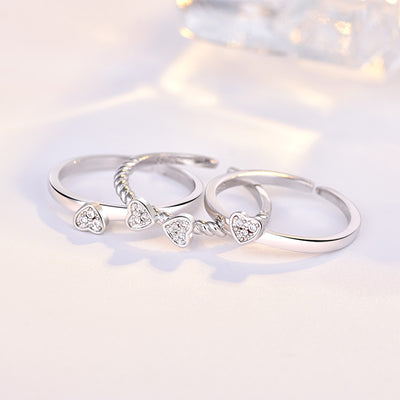 Anillo Trébol de Cuatro Hojas 3 en 1 para Mujer - Ajustable y Versátil - Image 5