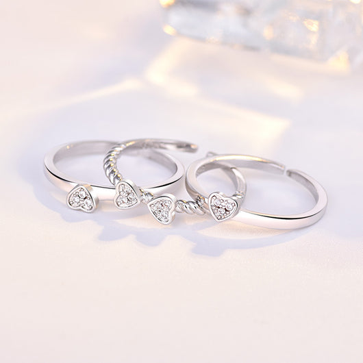 Anillo Trébol de Cuatro Hojas 3 en 1 para Mujer - Ajustable y Versátil - Image 5