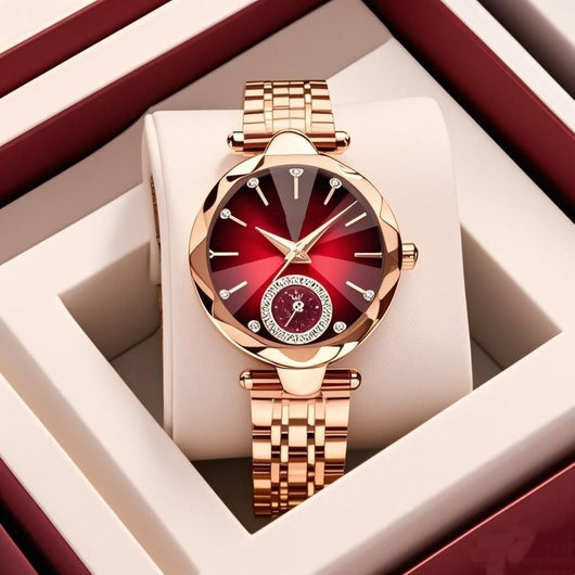 Reloj de Cuarzo Elegante para Mujer con Detalles de Diamante - Image 6