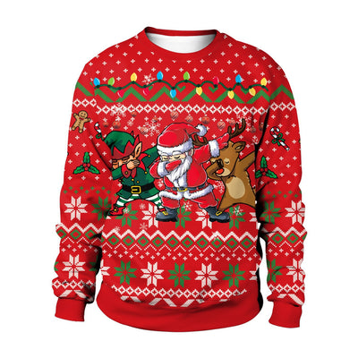 Suéter Navideño Unisex con Estampado 3D de Cuello Redondo - Image 28