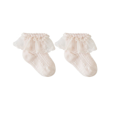 Calcetines de Malla para Bebé con Encaje - Algodón Peinado Premium - Image 8
