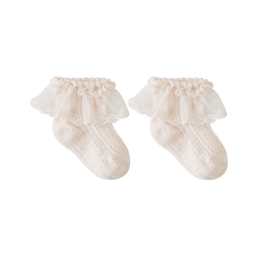 Calcetines de Malla para Bebé con Encaje - Algodón Peinado Premium - Image 8