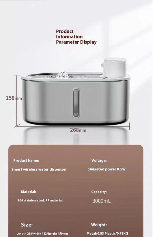Fuente de Agua Automática para Mascotas con Sensor Infrarrojo - Image 9
