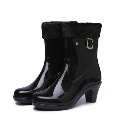 Botas de Lluvia con Hebilla para Mujer - Tubo Medio Antideslizante - Image 3