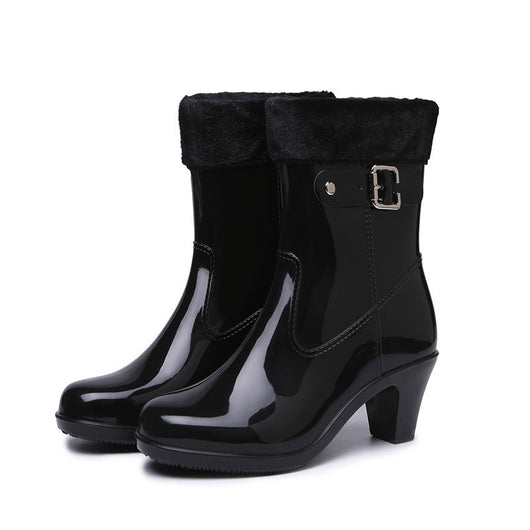 Botas de Lluvia con Hebilla para Mujer - Tubo Medio Antideslizante - Image 3