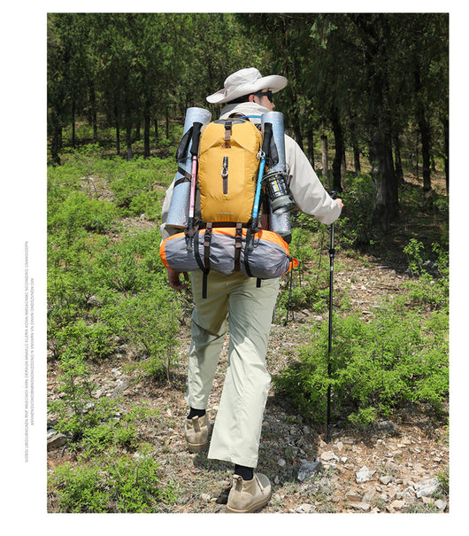 Mochila de Trekking AZELA Electron 40L - Blanco y Azul Marino para Senderismo y Viajes - Image 37
