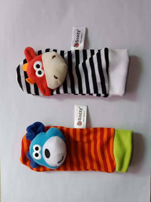 Sonajero Suave de Animales para Bebé 0-12 Meses con Correa para Muñeca y Pie - Image 9