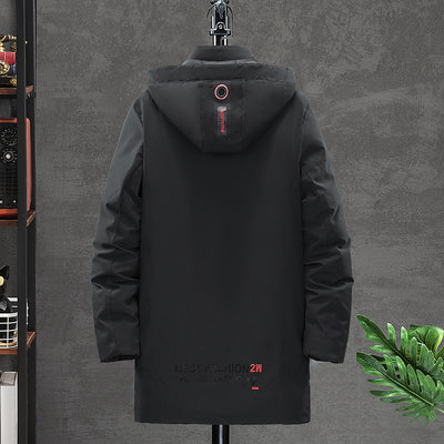 Abrigo Impermeable Grueso y Cálido con Capucha para Hombre - Image 10