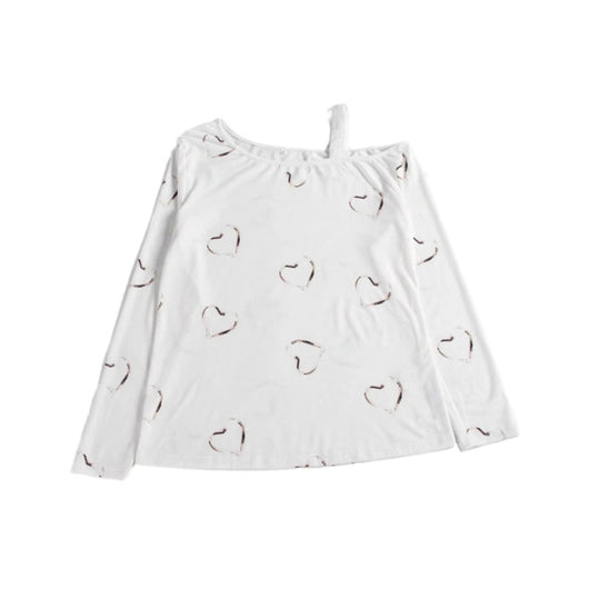Blusa Strapless Sexy con Estampado de Corazones y Mangas Largas - Image 5
