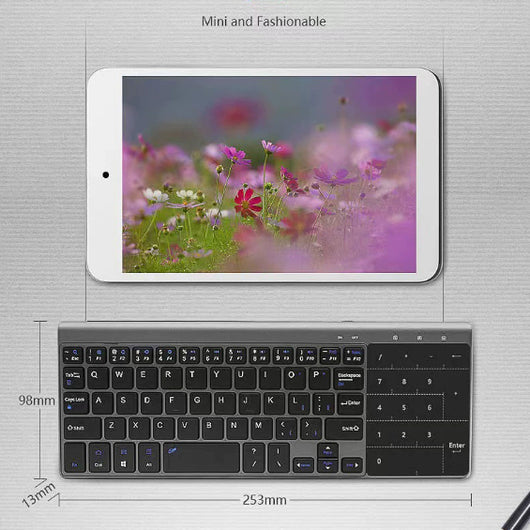 Teclado Inalámbrico Bluetooth Mini 2 con Touchpad y Ratón Integrado - Image 12