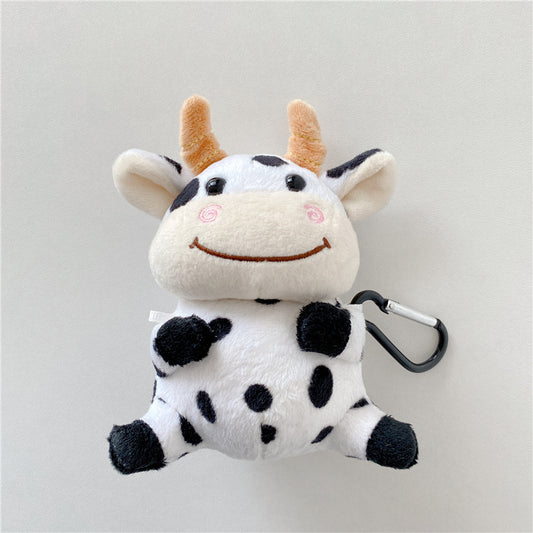 Funda Protectora para Audífonos Bluetooth con Diseño de Vaca Kawaii
