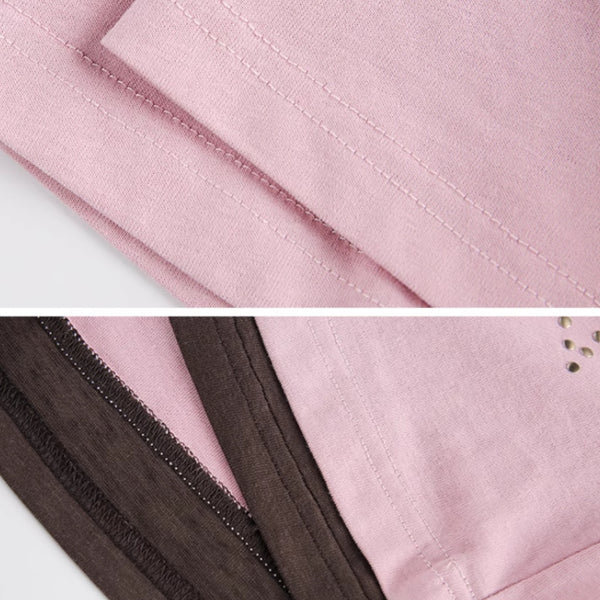 Blusa Estampada con Strass de Un Hombro y Manga Corta