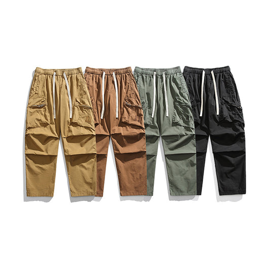 Pantalones Sueltos Retro de Pierna Ancha para Hombre