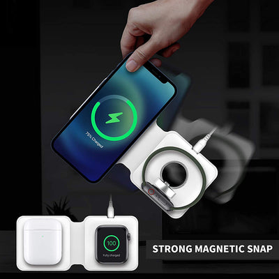 Cargador Inalámbrico Magnético 3 en 1 con Carga Rápida 15W y Diseño Plegable - Image 2