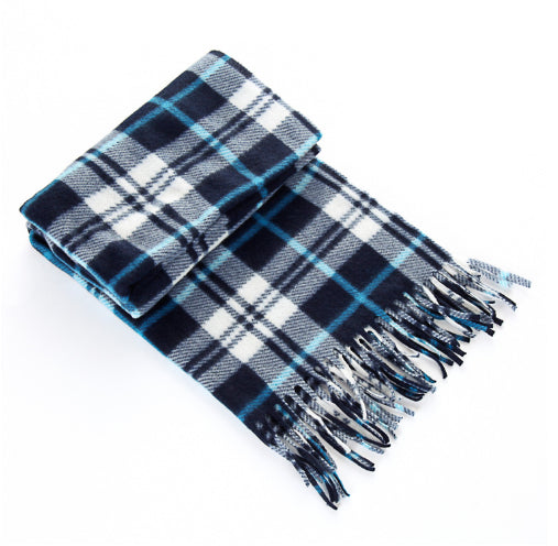 Bufanda Térmica Escocesa Negra y Blanca Talla Grande para Hombre y Mujer - Image 16
